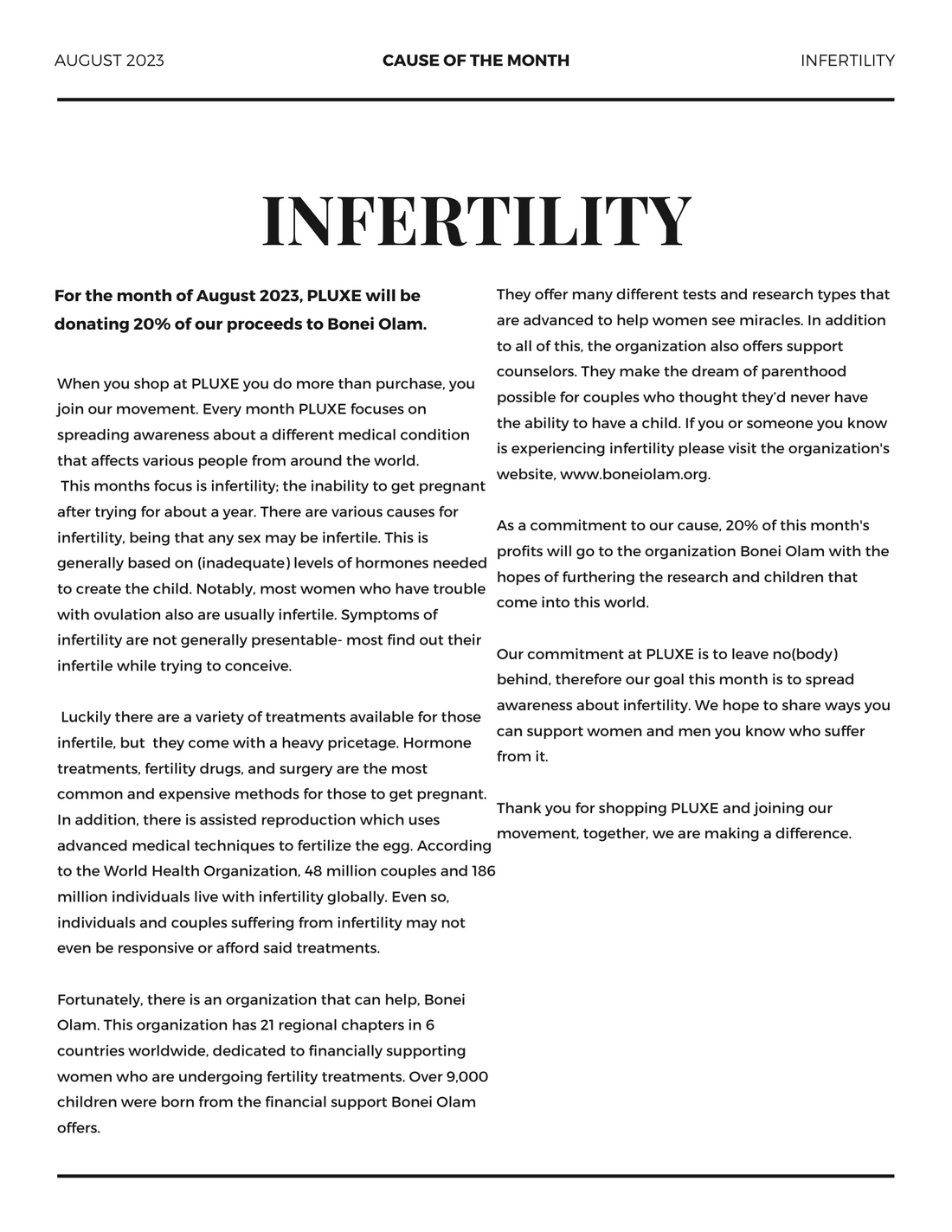 INFERTILITY