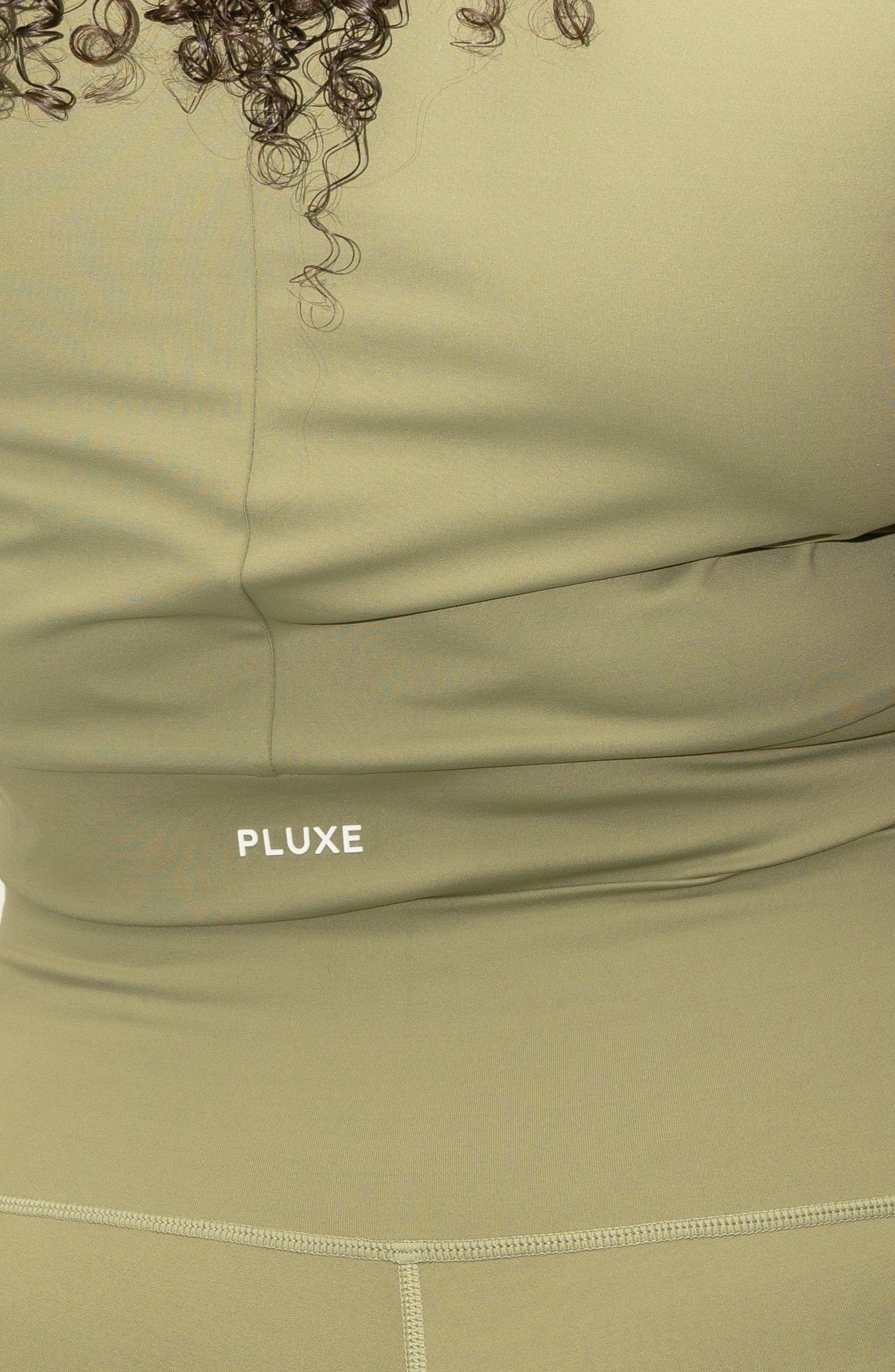 KHAKI GREEN 3/4 SLEEVE CROP