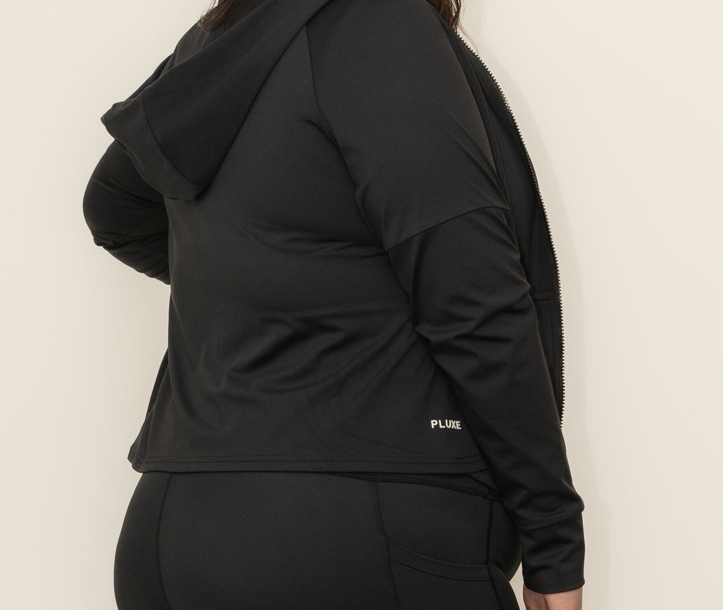 BLACK ZIP UP JACKET