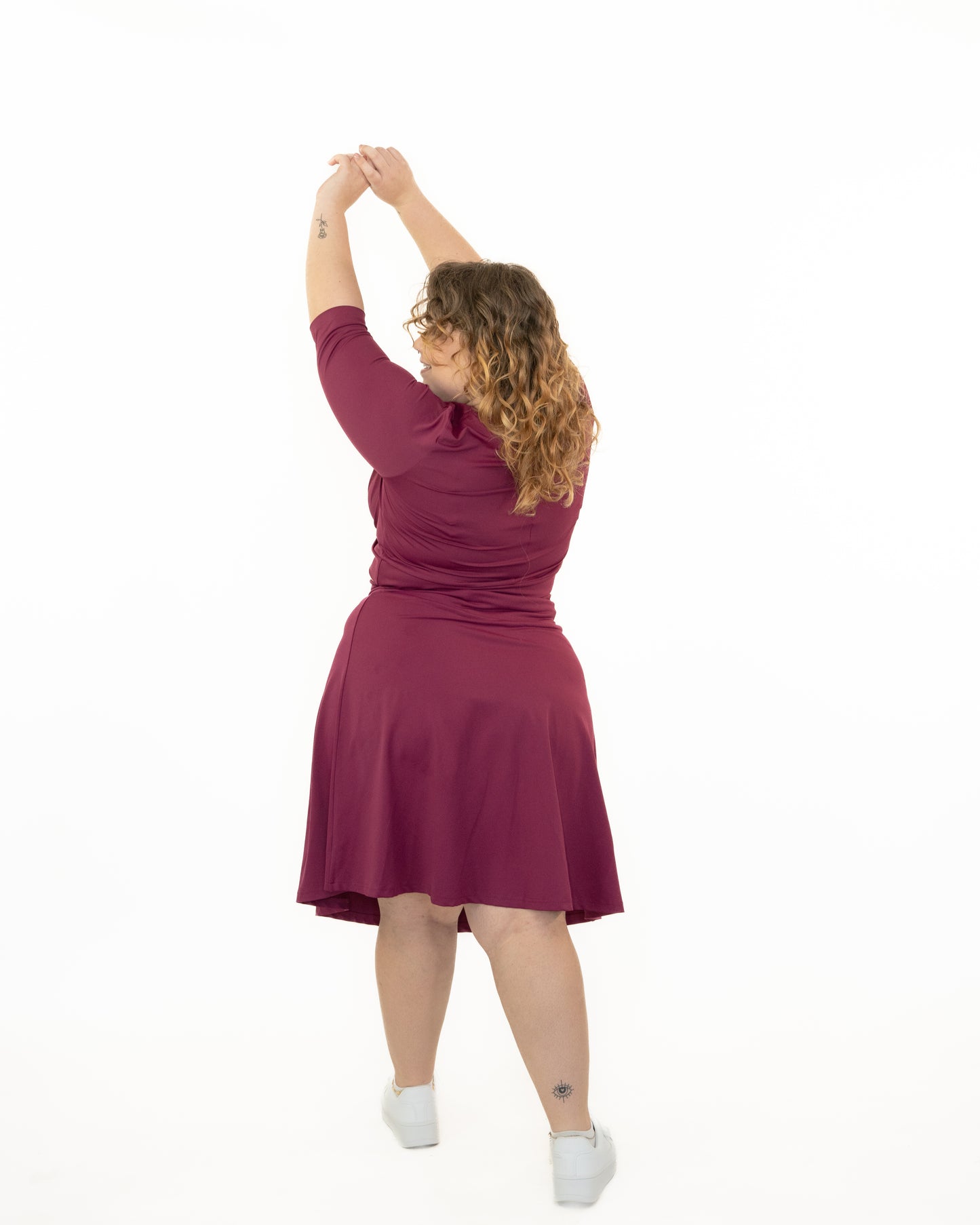 BORDEAUX KNEE-LENGTH SKIRT