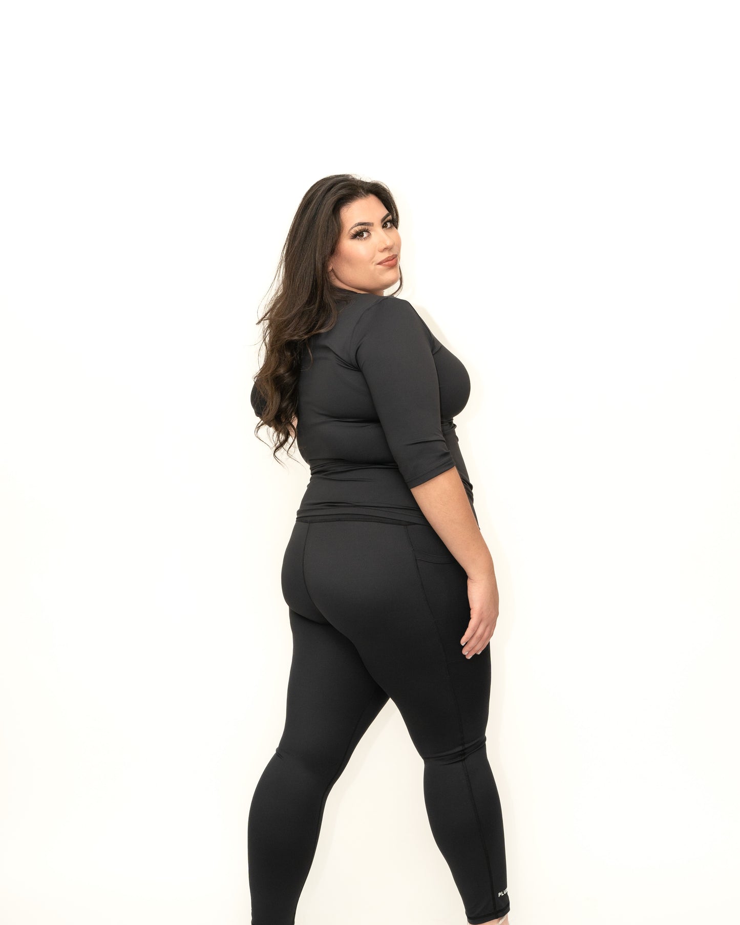 BLACK 3/4 SLEEVE SHIRT