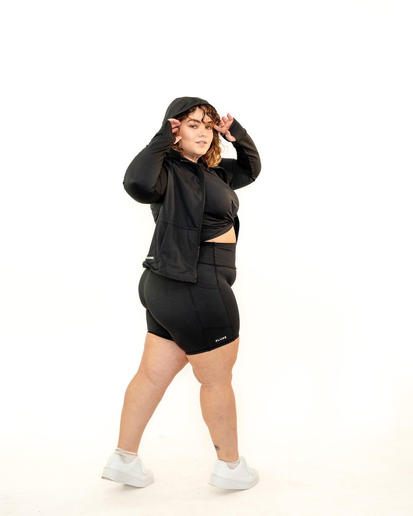BLACK ZIP UP JACKET