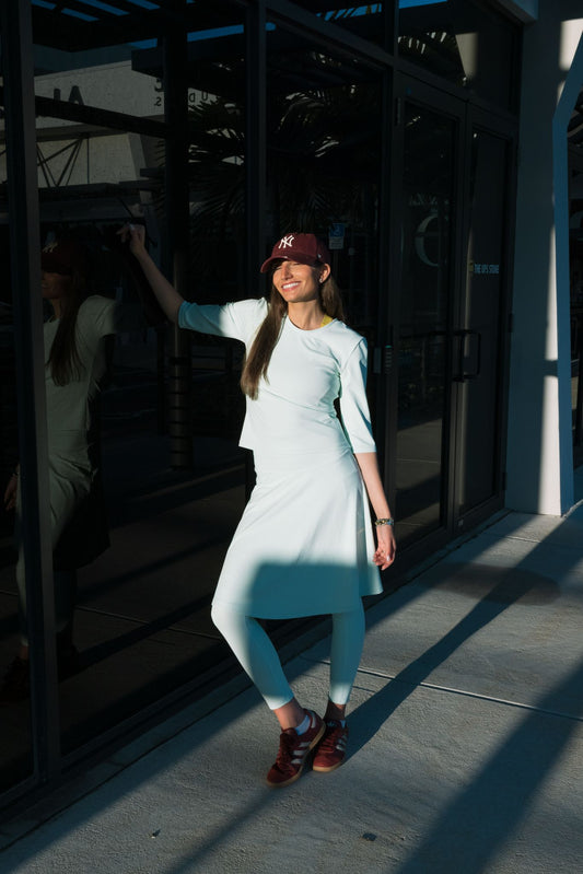 MINT GREEN KNEE-LENGTH SKIRT