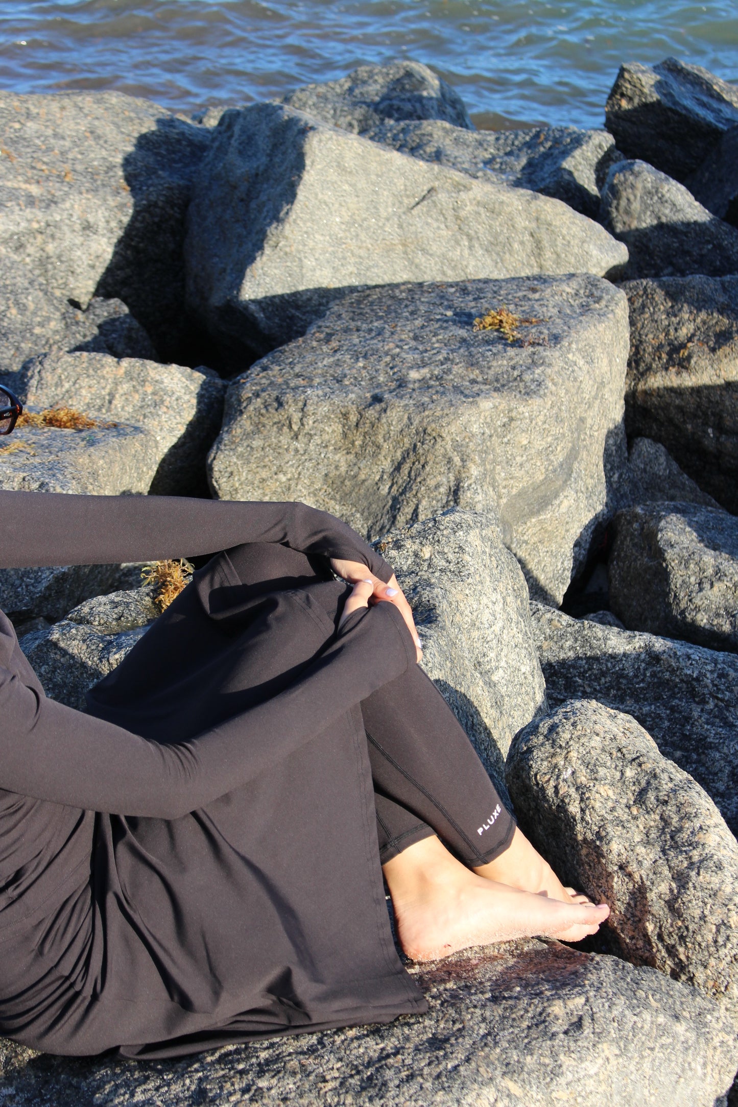 BLACK 7/8 HIGH-RISE LEGGING